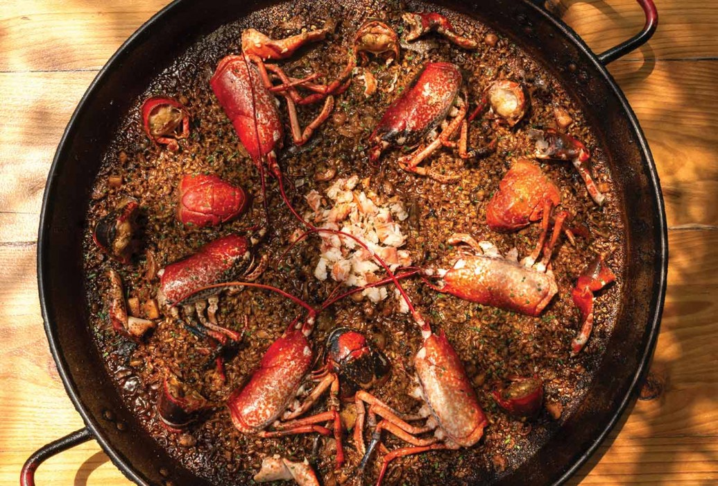 Paella de langosta. Restaurante Can Salinas, Ibiza