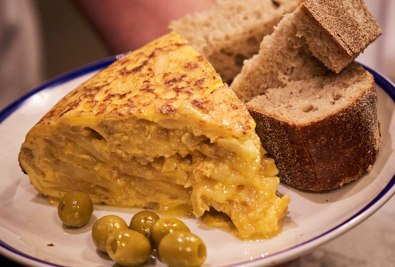 Spanish Potato omelette. La Rosa Vermutería & Colmado, Mallorca Spanish Potato omelette. La Rosa Vermutería & Colmado, Mallorca