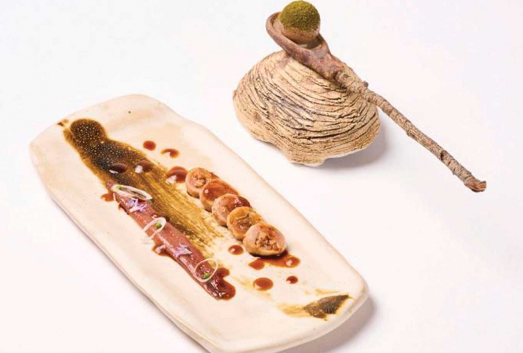 Conejo con anchoa. Restaurante Andreu Genestra, Mallorca Conejo con anchoa. Restaurante Andreu Genestra, Mallorca