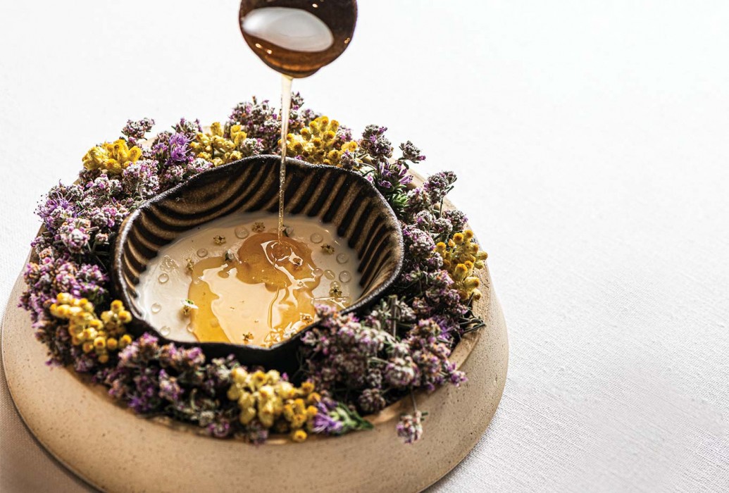 Spring dessert. Sol Post Restaurant, Formentera Spring dessert. Sol Post Restaurant, Formentera