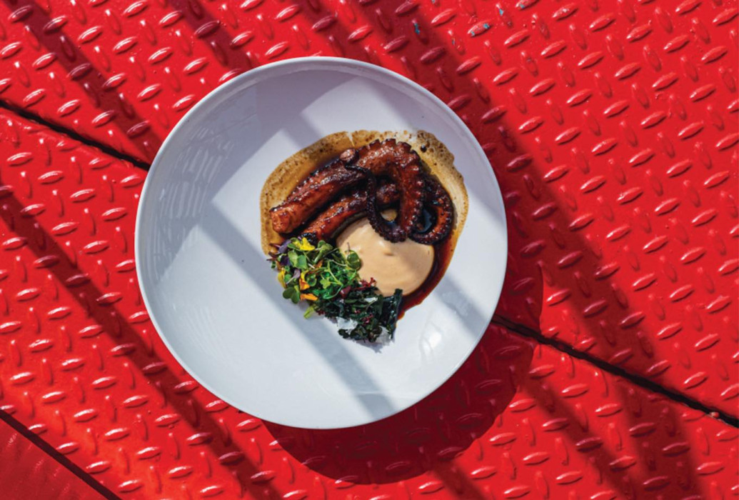 Grilled octopus. The Oyster & Caviar Bar. Ibiza