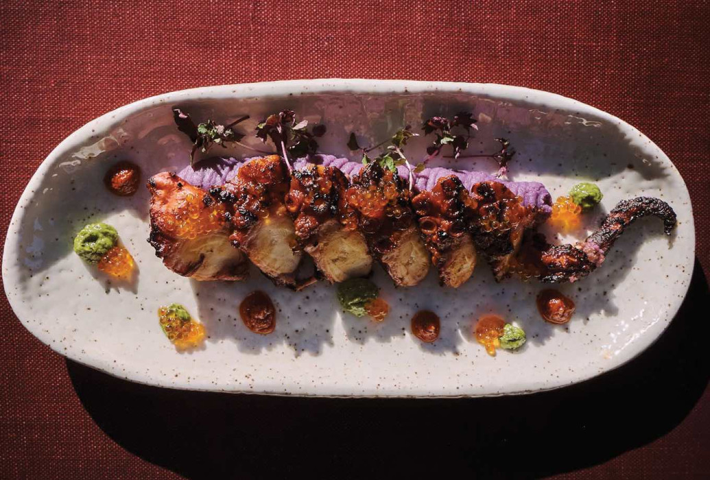 Grilled octopus. Restaurant El Clo Ibiza