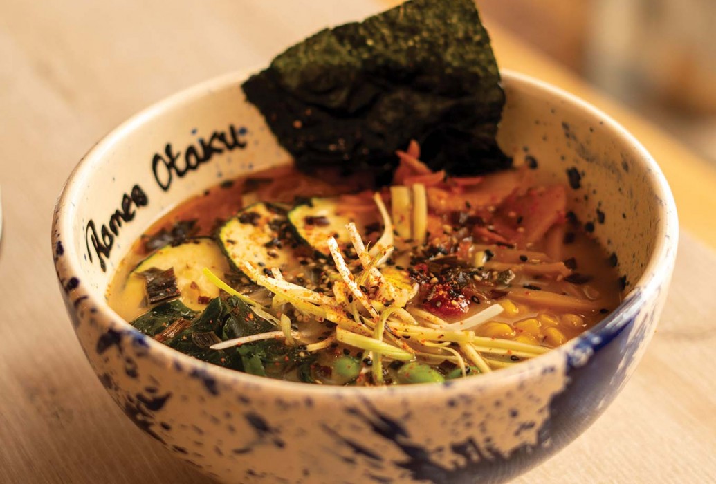 Vegan ramen. Ramen Otaku Restaurant, Palma de Mallorca