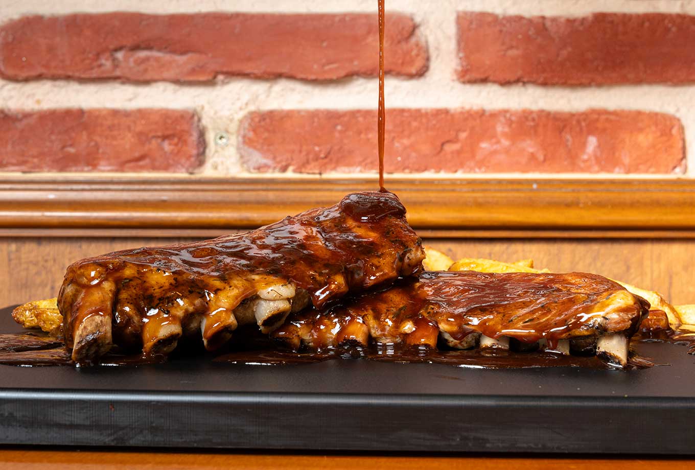 Texas ribs. Dakota Tex Mex Restaurant, Mallorca Texas ribs. Dakota Tex Mex Restaurant, Mallorca