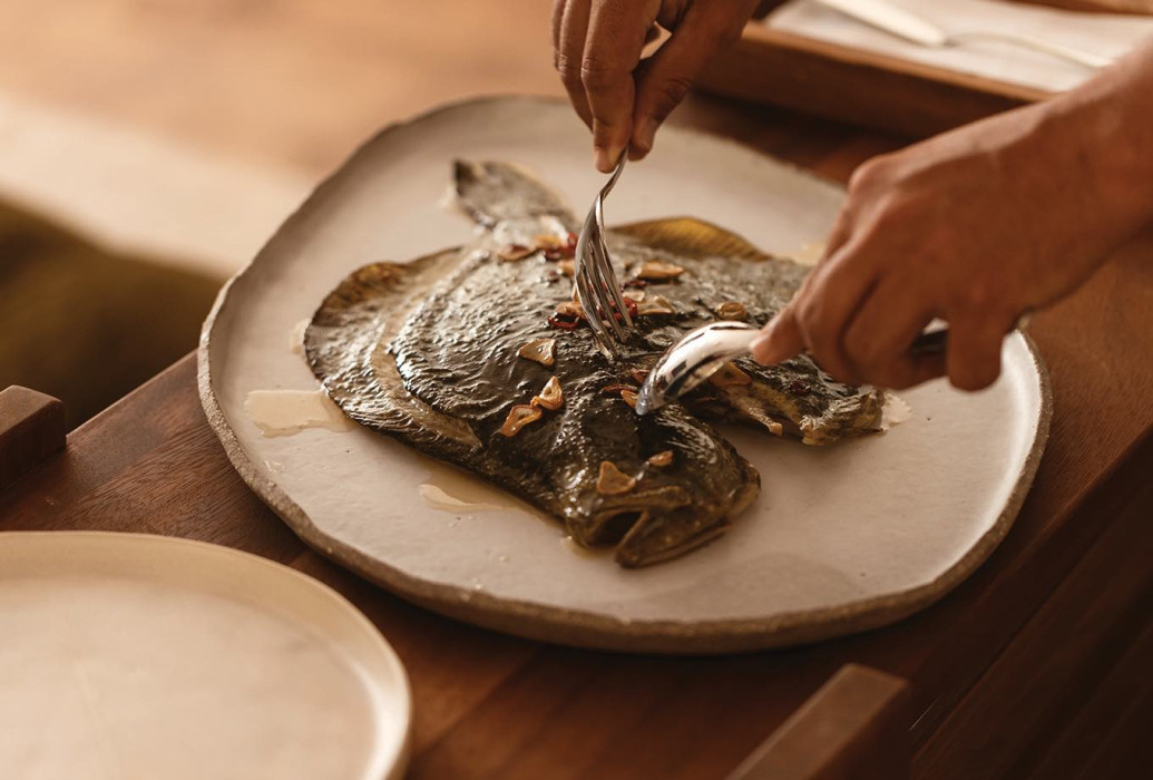 Turbot. La Mesa d’Es Vedrà Restaurant, Ibiza