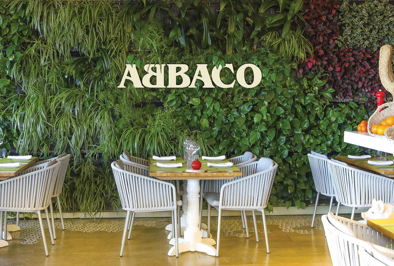 Abbaco restaurant terrace, Pollensa, Mallorca Abbaco restaurant terrace, Pollensa, Mallorca