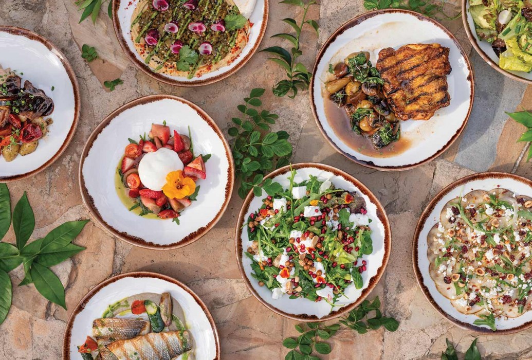 Selección de platos. La Veranda en Agroturismo Atzaró, Ibiza