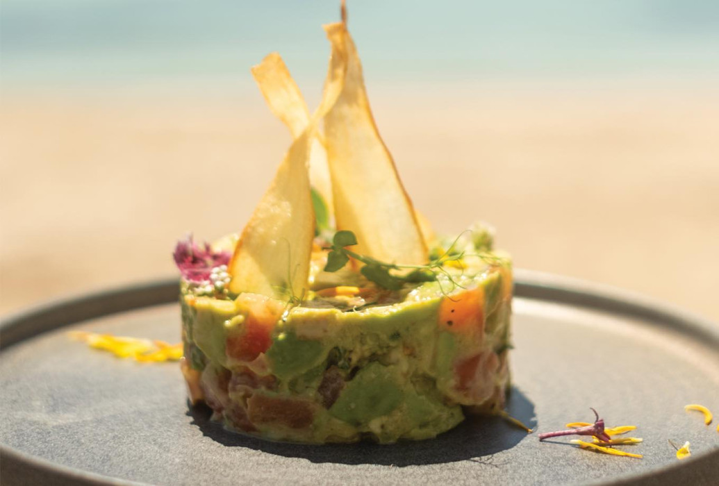 Formentera pink tomato and avocado tartare. Orilla Restaurante by Gecko