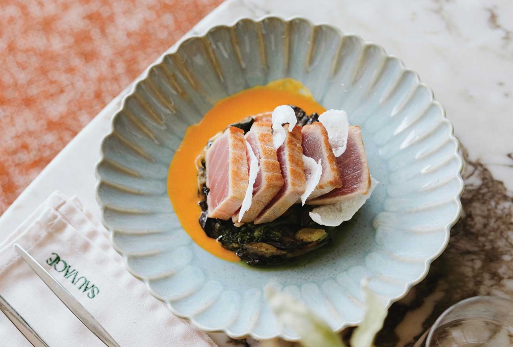Tuna tataki. Sauvage CCB restaurant, Lisbon Tuna tataki. Sauvage CCB restaurant, Lisbon