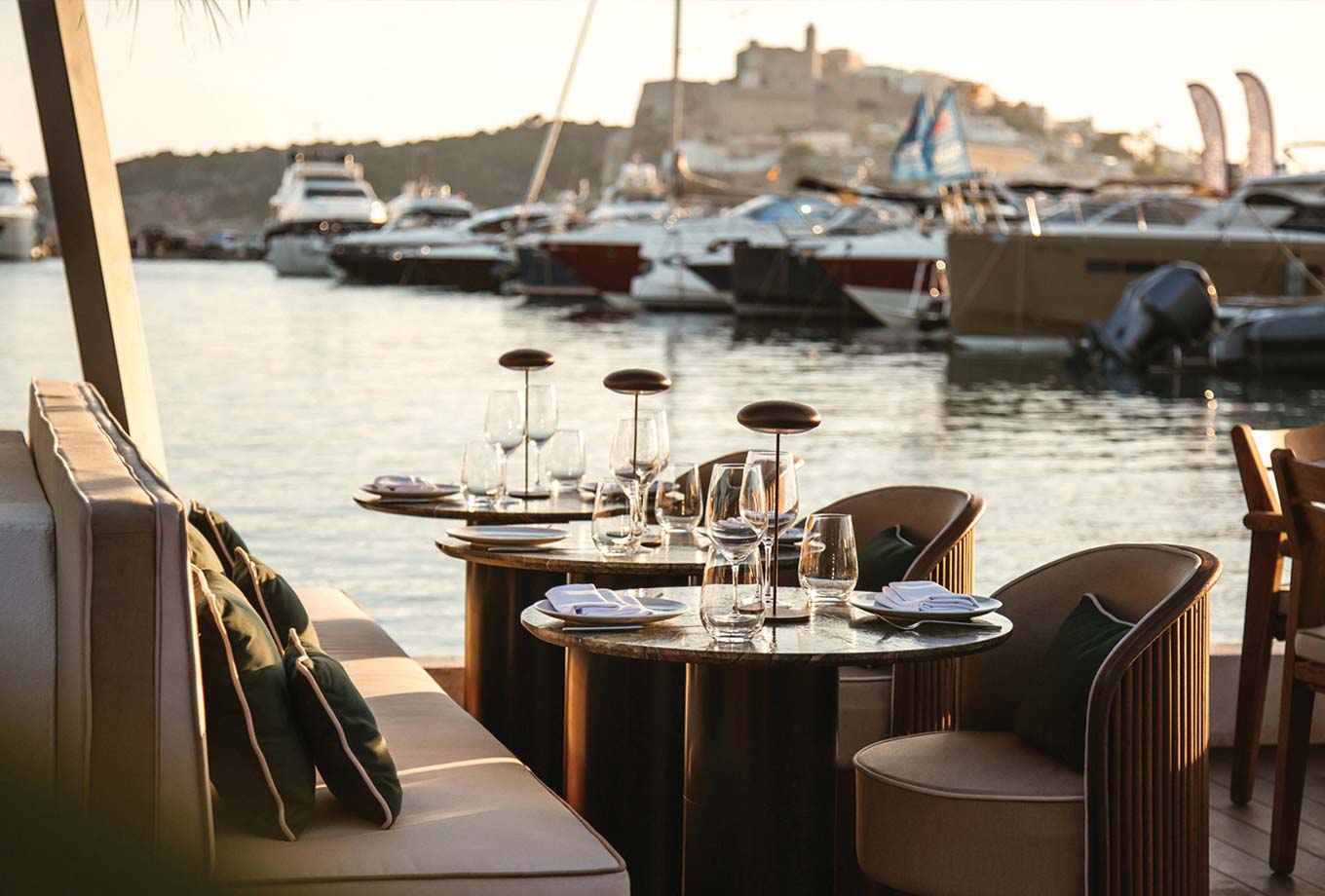 Vistas de la ciudad de Eivissa desde el restaurante Lado Vistas de la ciudad de Eivissa desde el restaurante Lado