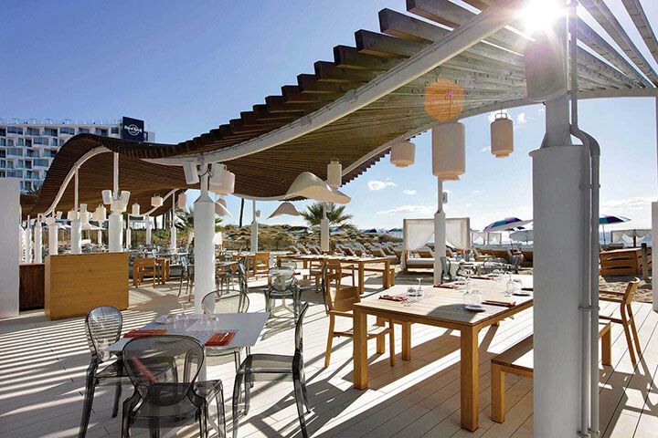 The Beach at Hard Rock Hotel Ibiza. The best Beach Clubs in Ibiza